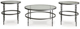 Kellyco - Gunmetal - Occasional Table Set (Set of 3) by Signature Design by Ashley® | Bel Furniture