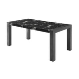 Dining Table And 4 Padded Chairs - Black
