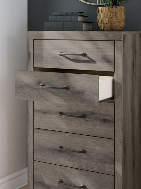 Graystorm - Brown Gray - Five Drawer Chest by Signature Design by Ashley® | Bel Furniture