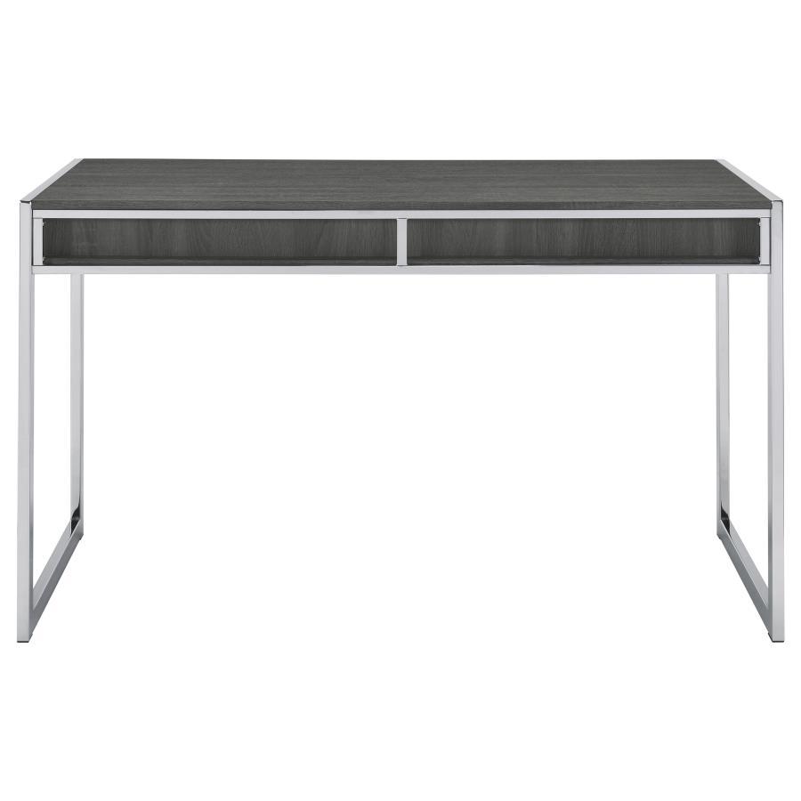 Wallice - 2-Drawer Writing Desk - Weathered Gray