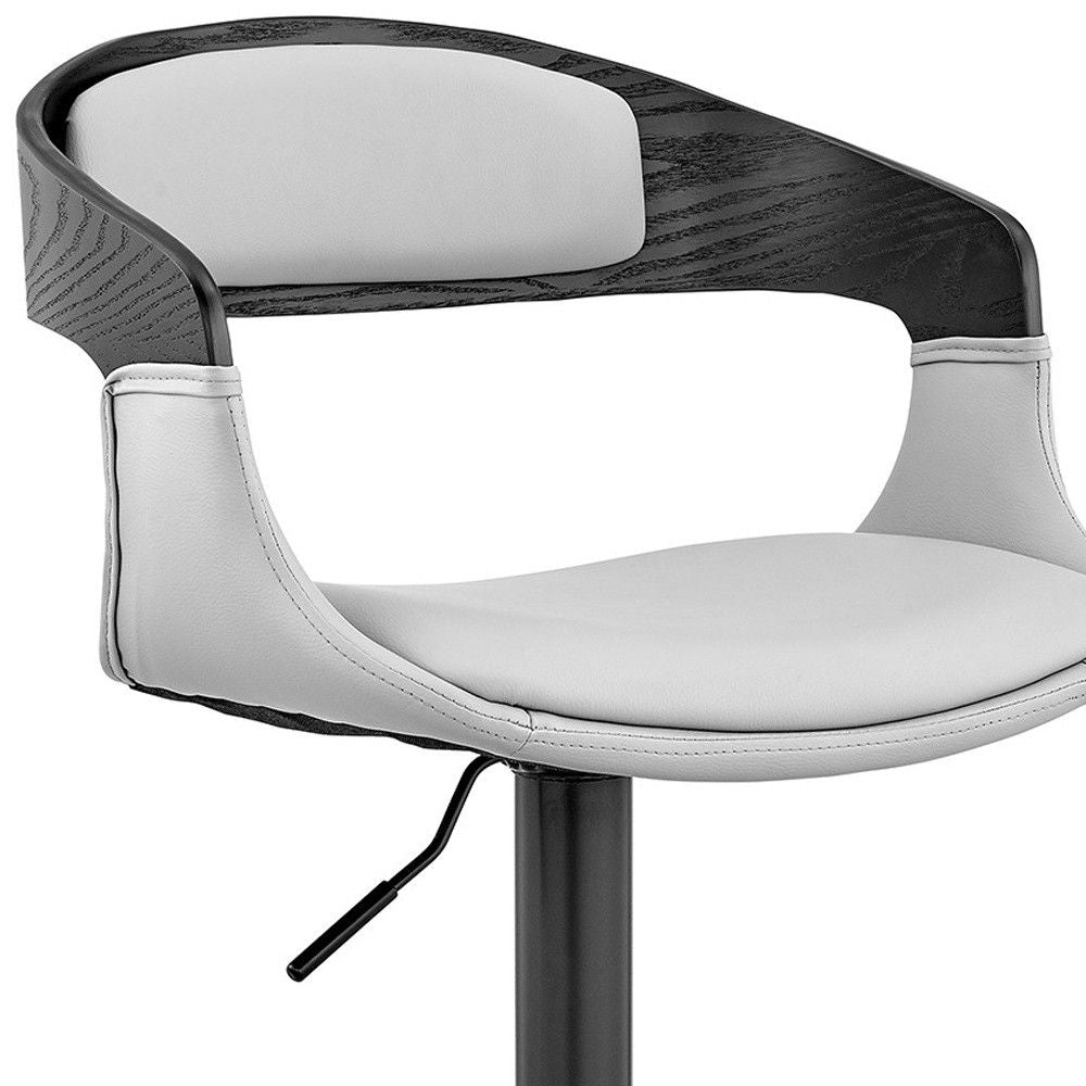 43" Swivel, Low Back Adjustable Height Bar Chair - Gray / Black