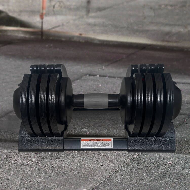 22Lbs Adjustable Dumbbell Steel And Plastic - Black