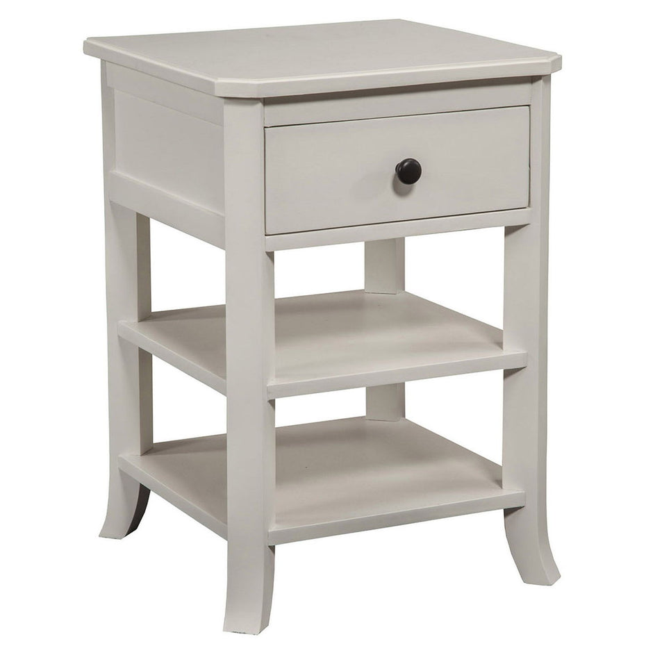 One Drawer Flair Nightstand - Mahogany White