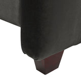 David - King Tufted Wingback Bed - Dark Charcoal Gray by Jennifer Taylor Home | Bel Furniture