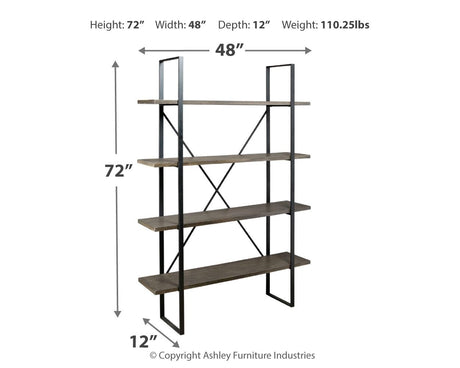 Gilesgrove - Black / Gray - Bookcase by Signature Design by Ashley® | Bel Furniture