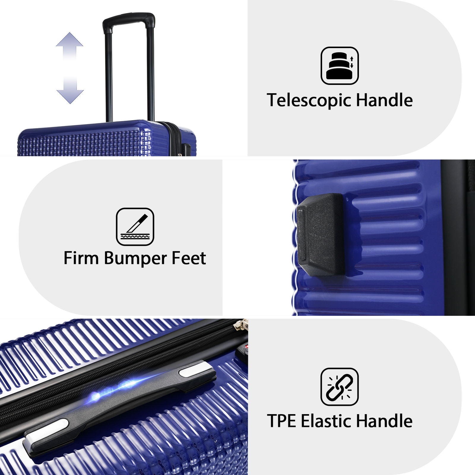 Luggage Sets 3 Piece Hardshell Suitcases With Wheels, Lightweight Expandable Travel Luggage With Tsa Lock, Carry-On, Checked Luggage (20" 24" 28")