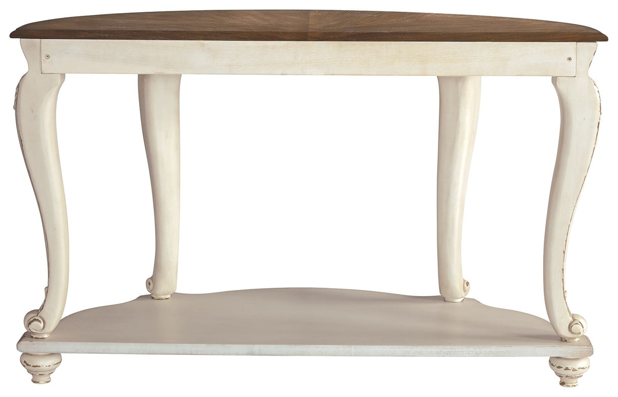 Realyn - White / Brown - Sofa Table by Signature Design by Ashley® | Bel Furniture