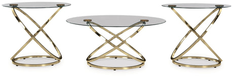 Crimonti - Champagne - Occasional Table Set (Set of 3) by Signature Design by Ashley® | Bel Furniture
