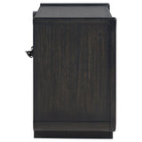 Leandro - 2-Drawer LED Nightstand With USB - Burnished Black