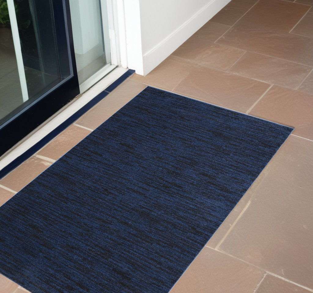 3' X 5' Non Skid Indoor / Outdoor Area Rug - Midnight Blue