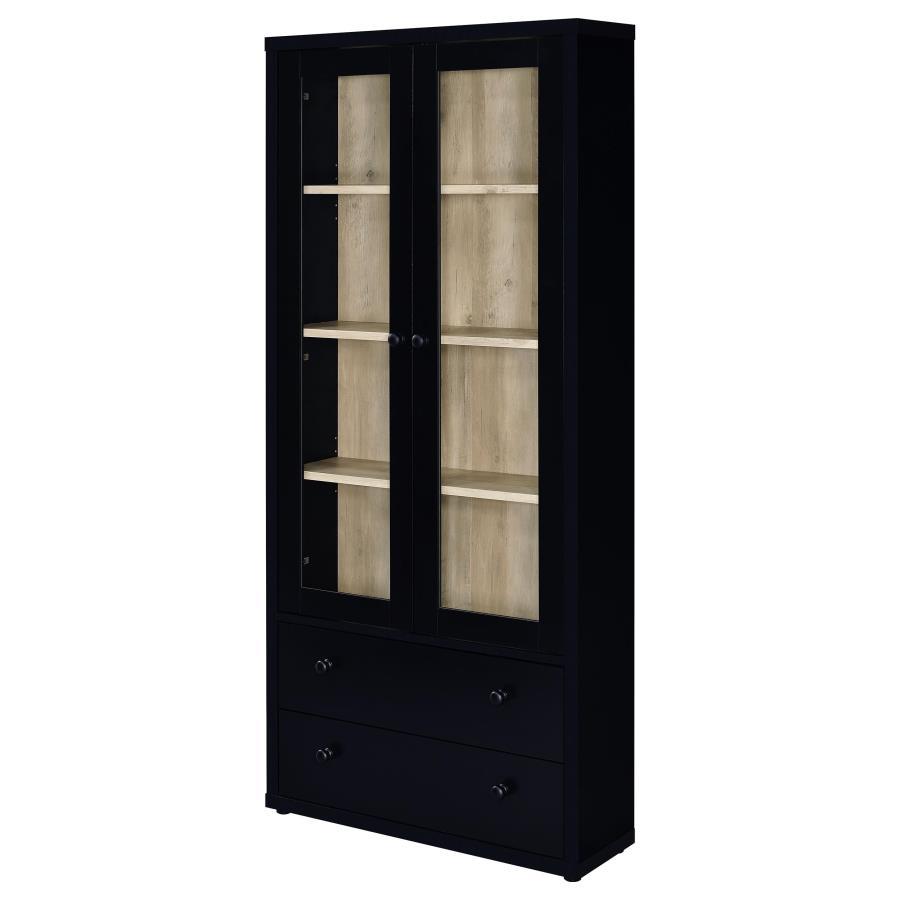 Hawthorne - 4-Shelf Glass Door Tall Cabinet With Drawers by Coaster Fine Furniture | Bel Furniture