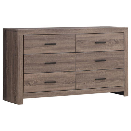 Brantford - 6-Drawer Dresser Dark Brown by CoasterEveryday | Bel Furniture