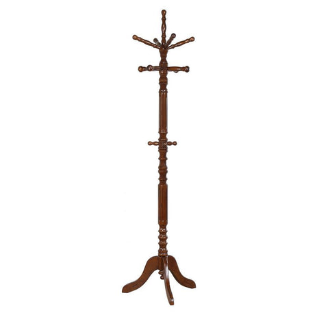 Achelle - 11 Hook Freestanding Coat Rack Hanger Dark Brown by CoasterEveryday | Bel Furniture