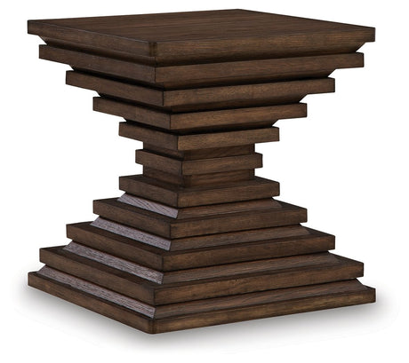 Hannodream - Warm Brown - Square End Table by Signature Design by Ashley® | Bel Furniture