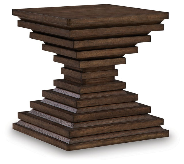 Hannodream - Warm Brown - Square End Table by Signature Design by Ashley® | Bel Furniture