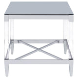 Lindley - Square Tempered Mirror Acrylic Table