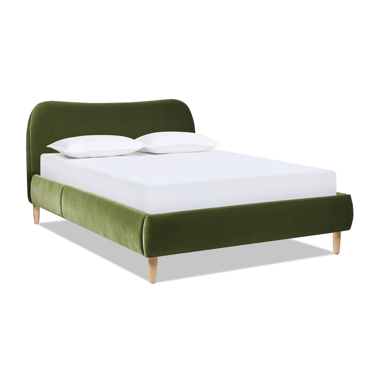 Roman - Curved Headboard Upholstered Platform Bed by Jennifer Taylor Home | Bel Furniture