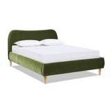 Roman - Curved Headboard Upholstered Platform Bed by Jennifer Taylor Home | Bel Furniture