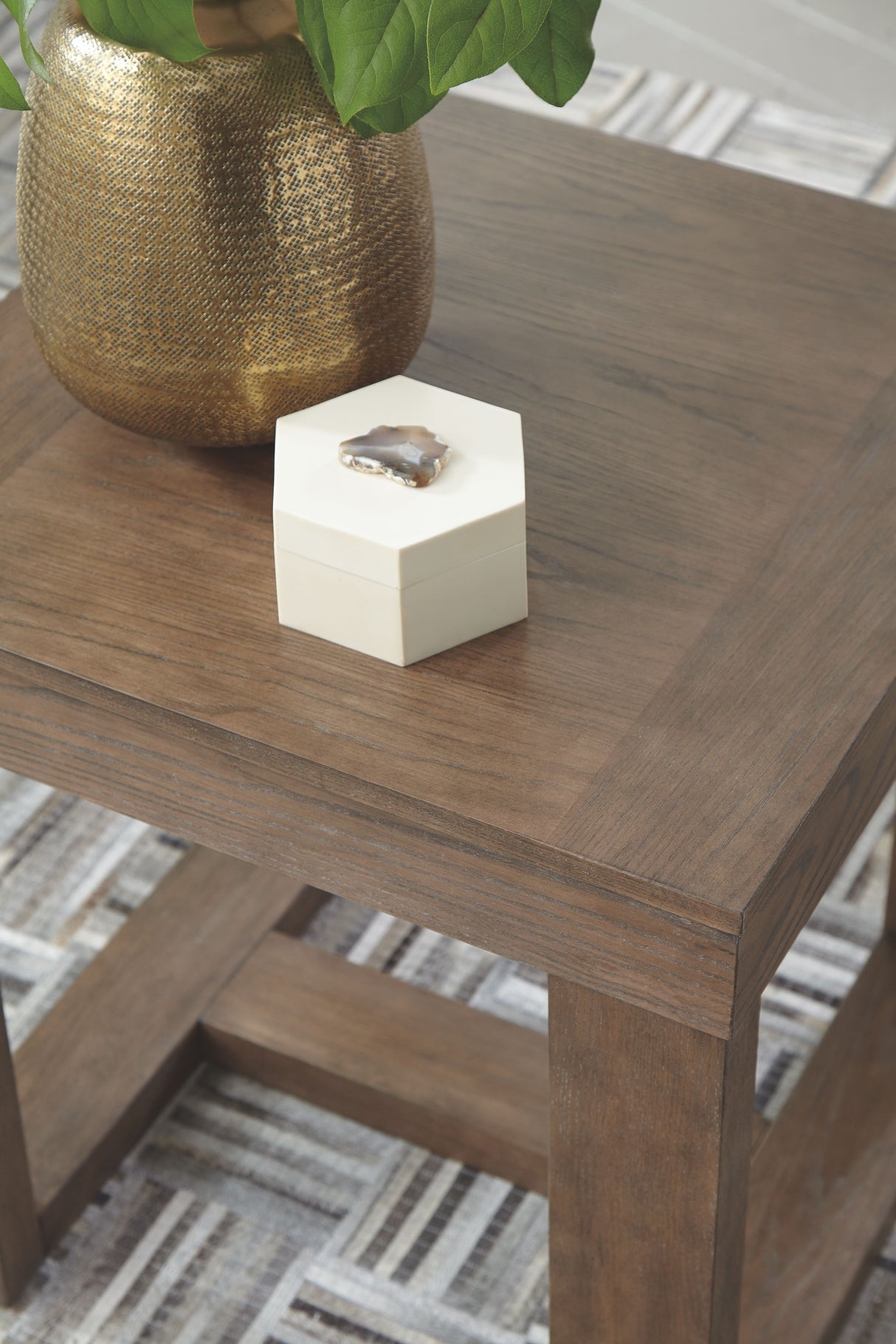 Cariton - Gray - Square End Table by Signature Design by Ashley® | Bel Furniture