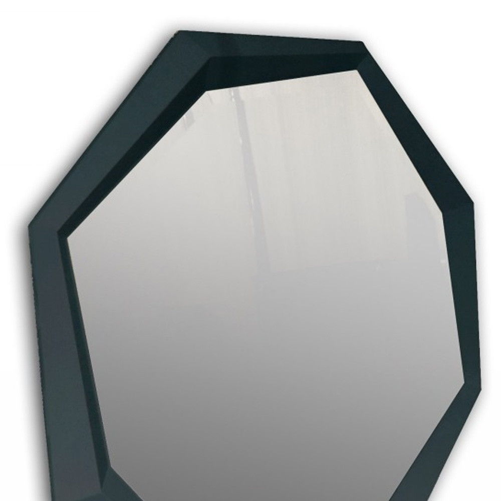 47" Crocodile Lacquer Mirror - Black