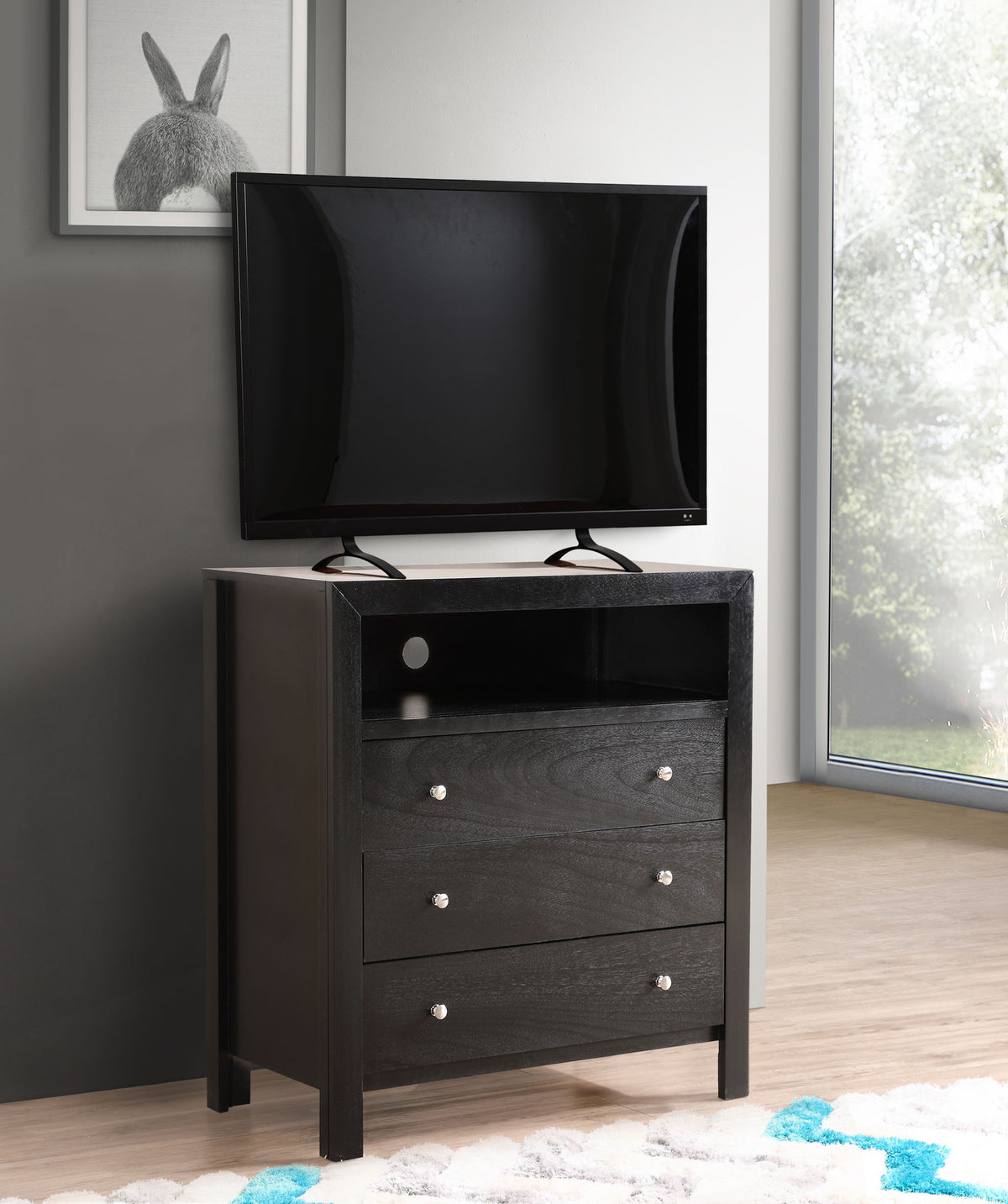 Elegant Transitional Media Chest