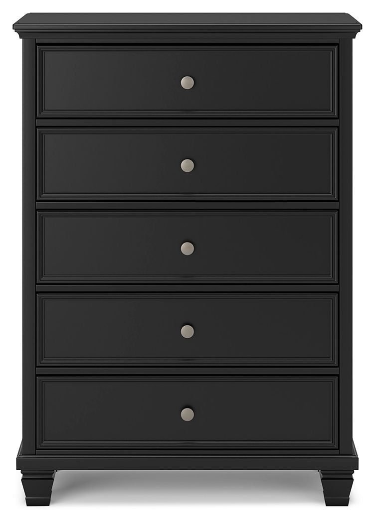 Lanolee - Black - Five Drawer Chest by Signature Design by Ashley® | Bel Furniture