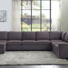 Tifton - Linen 7 Seat Reversible Modular Sectional Sofa Chaise by Lilola Home | Bel Furniture