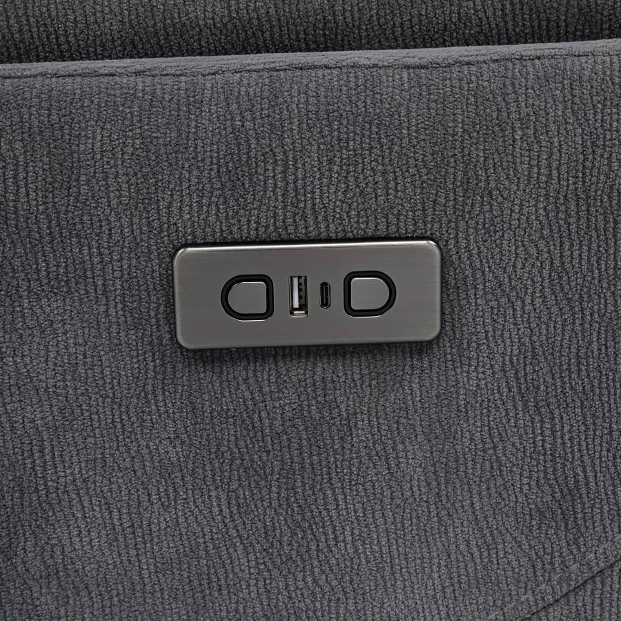 Adler - Upholstered Power Swivel Glider Recliner