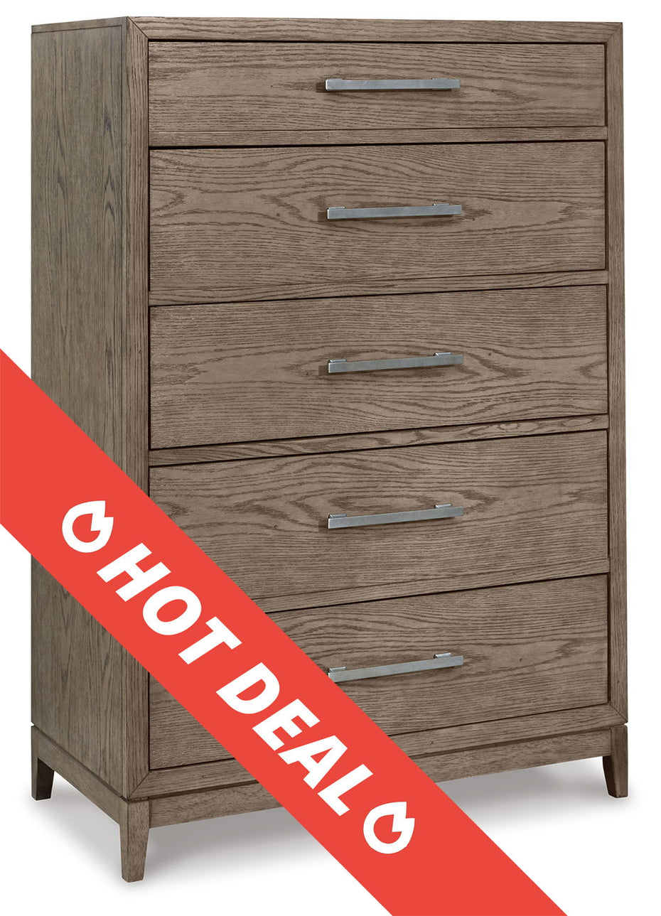 Chrestner - Gray - Five Drawer Chest