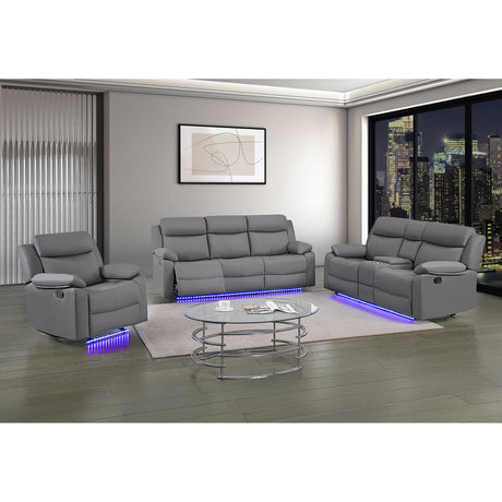 Blanche - Console Reclining Loveseat With LED Lights And Speakers - view 17