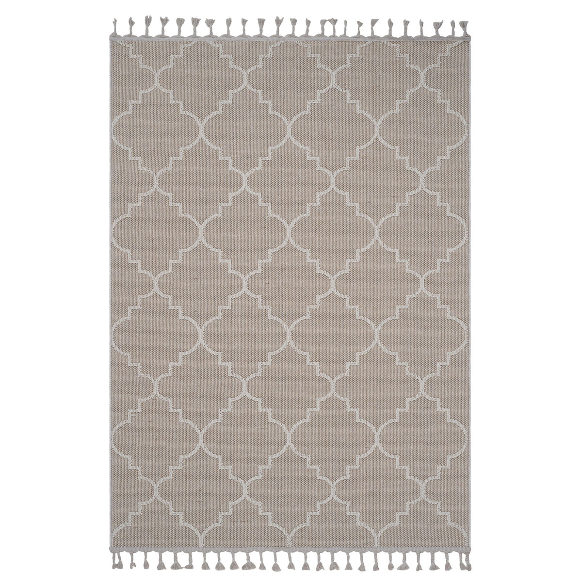 Guros 6' X 9' Trellis Indoor and Outdoor Area Rug Ivory