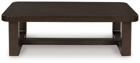 Breckington - Rectangular Cocktail Table - Dark Brown - view 6