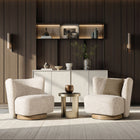 Miranda - Armless Swivel Accent Chair - Natural Gray