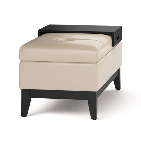 Oregon - Contemporary Storage Ottoman Bench With Tray - view 23