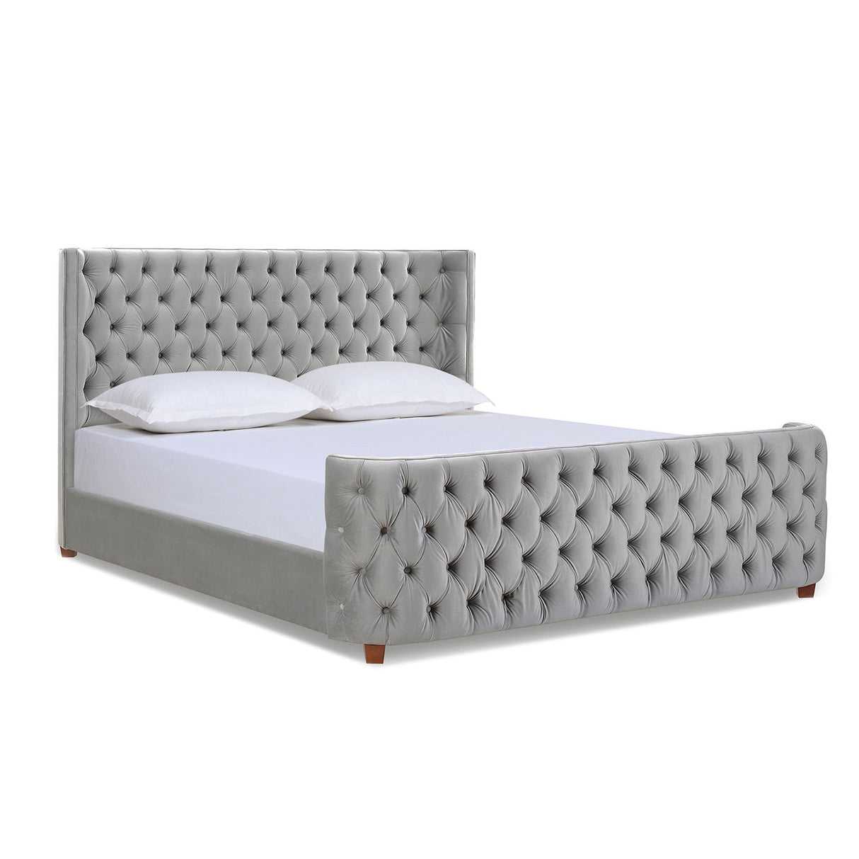 Brooklyn - Tufted Panel Bed Headboard And Footboard Set by Jennifer Taylor Home | Bel Furniture