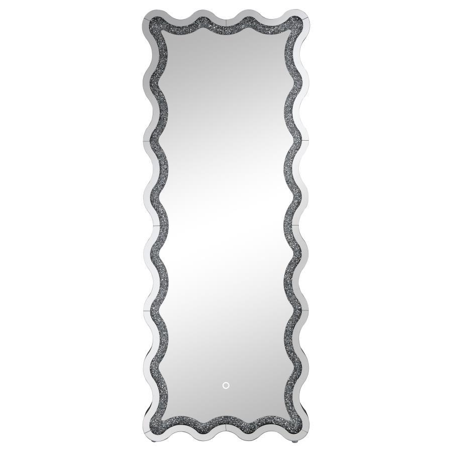 Brixey - LED Lighting Standing Floor Mirror - Black