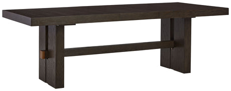 Burkhaus - Dark Brown - Rectangular Dining Room Extension Table by Signature Design by Ashley® | Bel Furniture