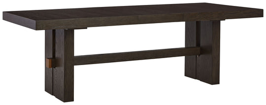 Burkhaus - Dark Brown - Rectangular Dining Room Extension Table by Signature Design by Ashley® | Bel Furniture