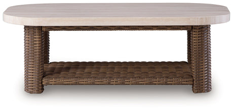 Dolan Creek - Rectangular Cocktail Table - Beige / Brown - view 4