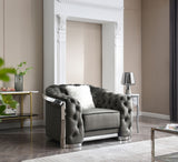 Sophisticated Accent Chair - Gray by Glory Furniture | Bel Furniture