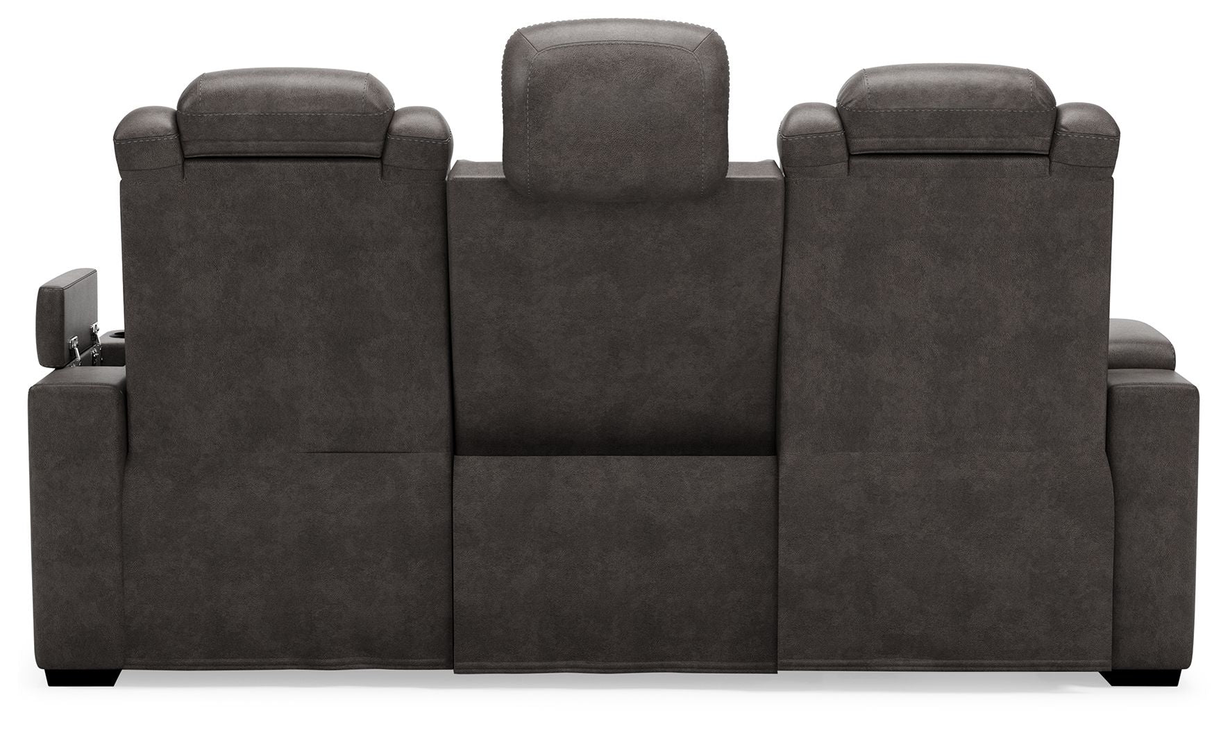 HyllMont - Gray - PWR REC Sofa with ADJ Headrest