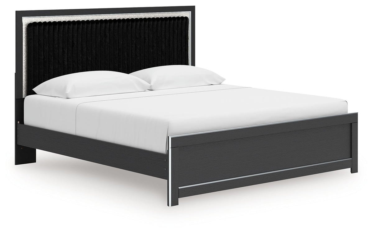 Zuraleus Upholstered Panel Platform Bed With Roll Slats