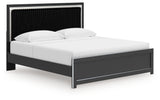 Zuraleus - Upholstered Panel Platform Bed With Roll Slats