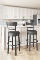 Valebeck - Tall Upholstered Swivel Barstool by Signature Design by Ashley® | Bel Furniture
