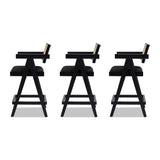 Milan - Modern Webbing Back Stool With Arms (Set of 3) by Jennifer Taylor Home | Bel Furniture