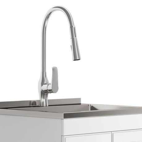 Lawrence - Laundry Cabinet With Faucet And Stainless Steel Sink - view 11