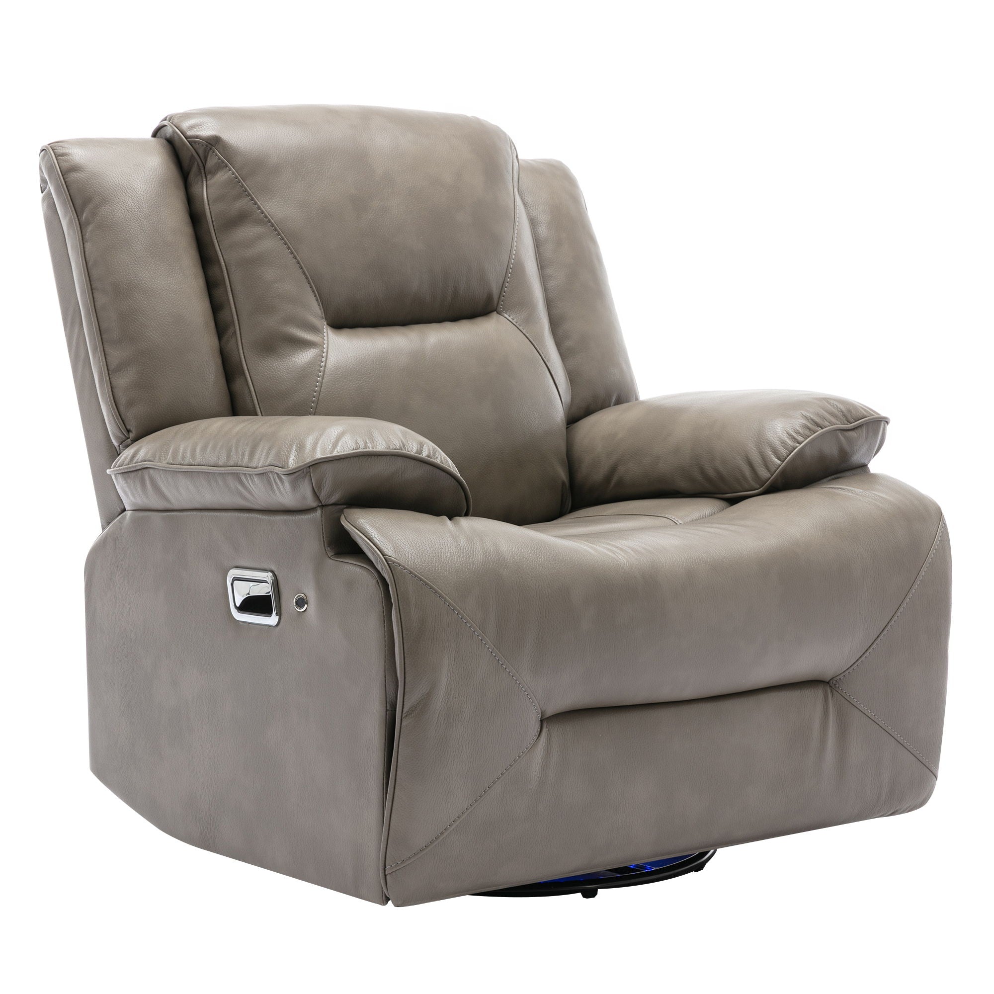 Home Theater Recliner Set Manual Recliner Chair With A Led Light Strip Two Built-In Cup Holders For Living Room