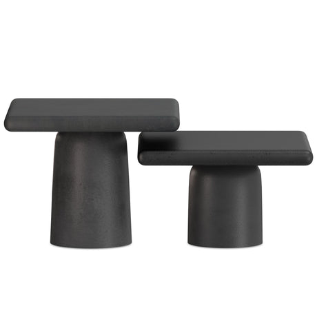 Zachary - 2 Piece Set Cast Aluminum Coffee Table - Black by Simpli-Home | Bel Furniture