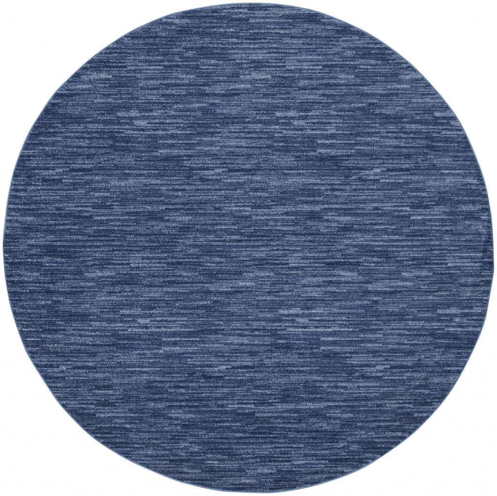 6' X 6' Round Non Skid Indoor / Outdoor Area Rug - Navy Blue