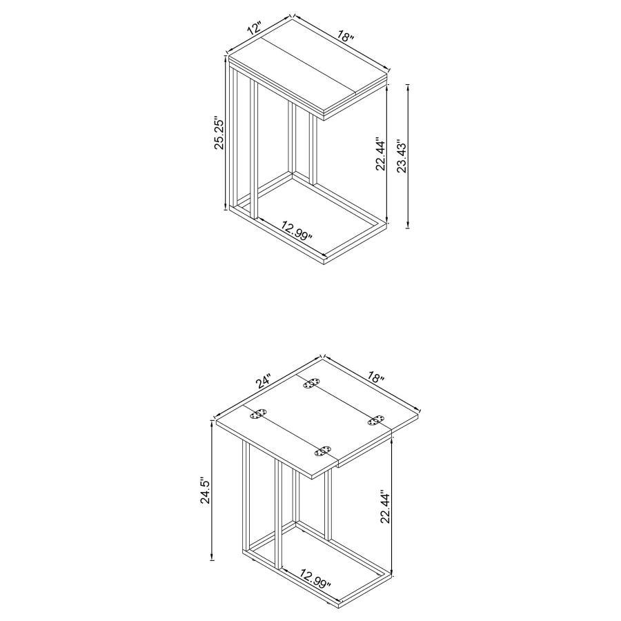 Pedro - Expandable Top Accent Table